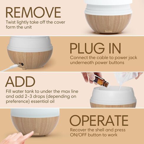 Ceramic Cordless Essential Oil Diffusers, Rechargeable Wireless Diffusers for Essential Oils, Sunflower Portable Ultrasonic Aromatherapy Diffusers with Leather Handle, for Camping Travel Home Office in Kuwait