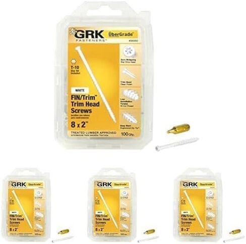 GRK 96060#8 × 2 بوصة مسامير رأس تشطيب FIN/Trim™ - أبيض، عدد 100 in Kuwait
