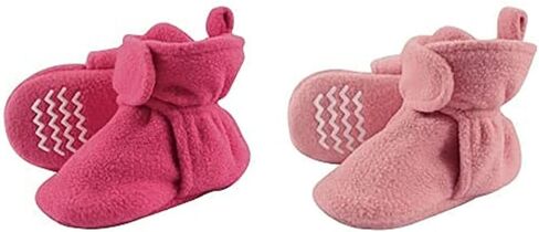 حذاء Hudson Baby Girl Cozy Fleece Boots، عبوة من قطعتين، وردي قوس قزح يونيكورن فتاة الرنة، 6-12 شهرًا in Saudi Arabia