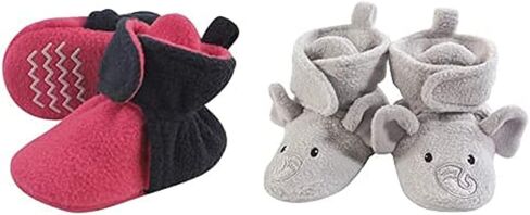 حذاء Hudson Baby Girl Cozy Fleece Boots، عبوة من قطعتين، وردي قوس قزح يونيكورن فتاة الرنة، 6-12 شهرًا in Saudi Arabia