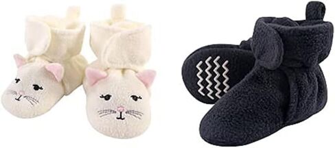 حذاء Hudson Baby Girl Cozy Fleece Boots، عبوة من قطعتين، وردي قوس قزح يونيكورن فتاة الرنة، 6-12 شهرًا in Saudi Arabia