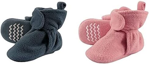 حذاء Hudson Baby Girl Cozy Fleece Boots، عبوة من قطعتين، وردي قوس قزح يونيكورن فتاة الرنة، 6-12 شهرًا in Saudi Arabia