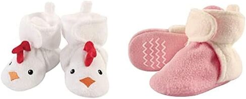 حذاء Hudson Baby Girl Cozy Fleece Boots، عبوة من قطعتين، وردي قوس قزح يونيكورن فتاة الرنة، 6-12 شهرًا in Saudi Arabia