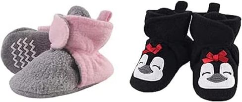 حذاء Hudson Baby Girl Cozy Fleece Boots، عبوة من قطعتين، وردي قوس قزح يونيكورن فتاة الرنة، 6-12 شهرًا in Saudi Arabia