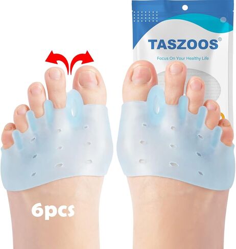 Toe Separator, Metatarsal Pads(3 Pairs), Toe Spacers, Metatarsal Pads Women, Soft&Breathable Metatarsal Cushion, Toe Straightener, Great For Bunion, Hammer Toes, Metatarsal Pain For Men & Women in Kuwait