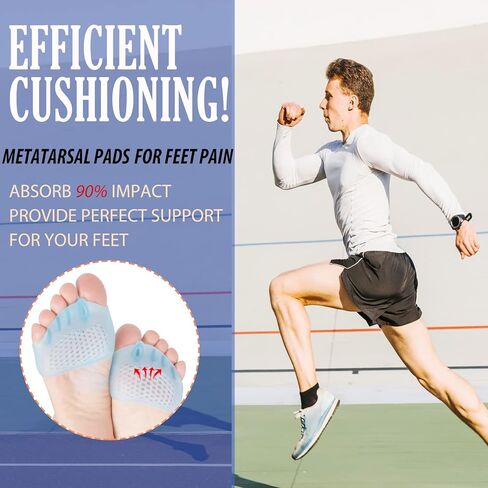 Toe Separator, Metatarsal Pads(3 Pairs), Toe Spacers, Metatarsal Pads Women, Soft&Breathable Metatarsal Cushion, Toe Straightener, Great For Bunion, Hammer Toes, Metatarsal Pain For Men & Women in Kuwait