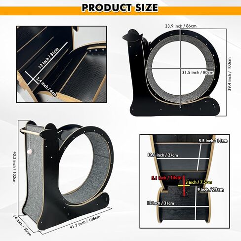 شجرة قطط حديثة مقاس 45 بوصة للقطط الداخلية، برج تسلق القطط متعدد القطط، أعمدة خدش السيزال، مسكن القطط، برج خدش للقطط الكبيرة in Kuwait