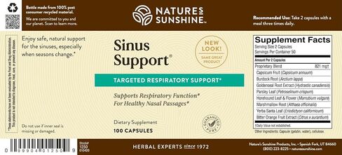 Nature's Sunshine Sinus Support EF, 100 Capsules in Saudi Arabia