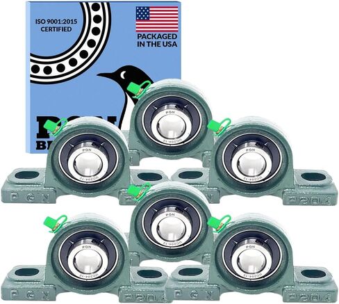PGN UCP205-16 Pillow Block Bearing - Pack of 4 Mounted Pillow Block Bearings - Chrome Steel Bearings with 1" Bore - Self Alignment in Kuwait