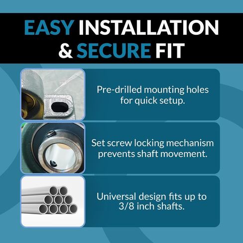 PGN UCP205-16 Pillow Block Bearing - Pack of 4 Mounted Pillow Block Bearings - Chrome Steel Bearings with 1" Bore - Self Alignment in Kuwait