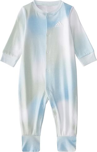 adidas baby-boys Adidas Long Sleeve Printed Zipper Footie Pants in Saudi Arabia