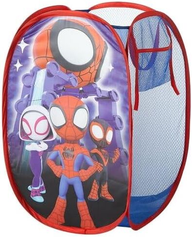 Marvel Spiderman 4 Piece Collapsible Storage Solution Set with Pop Up Hamper, Collapsible Storage Trunk and 2 Collapsible Storage Cubes in Kuwait