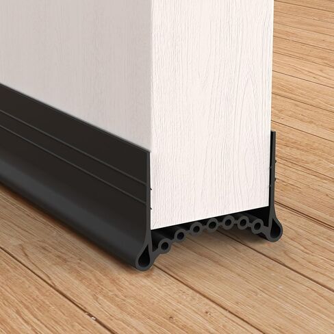 SUNMON Silicone Door Draft Stopper, 39in Upgraded Door Slide-On Under Door Seal Blocker, Under Door Sweep Weather Stripping（White） in Saudi Arabia