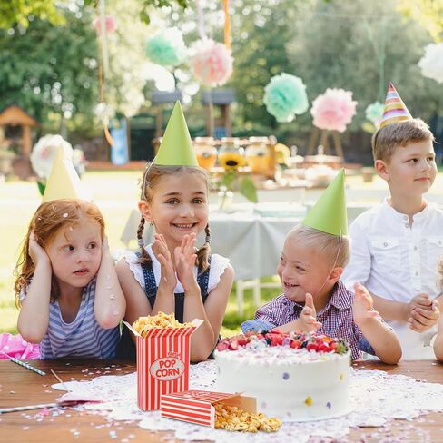 200 قطعة من علب الفشار الورقية سعة 1 اونصة مقاومة للزيوت للاستعمال مرة واحدة 6 × 4 × 2 انش، صناديق فشار مقاومة للتسرب للحفلات والافلام والحفلات الليلية والكرنفال واعياد الميلاد in Kuwait