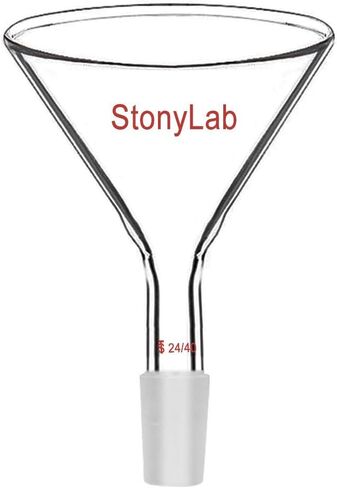 قمع مسحوق ذو جذع قصير من StonyLab زجاجي مع قطر خارجي علوي 100 مم. و14/20 قمع زجاجي لقمع الفلتر الداخلي in Kuwait