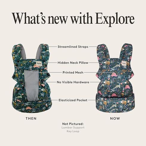 Baby Tula Coast Explore Mesh Baby Carrier 7 – 45 lb, Adjustable Newborn to Toddler Carrier, Multiple Ergonomic Positions Front and Back, Breathable – Coast Beyond, Light Blue with Light Gray Mesh in Kuwait