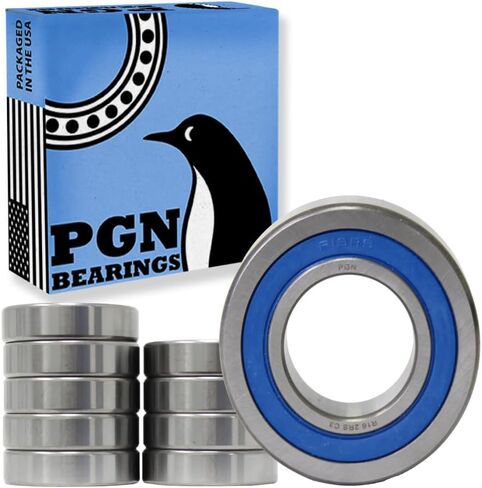 محامل PGN (10 عبوات) R16-2RS - محمل كروي مختوم من الصلب الكروم المشحم - محامل 1 بوصة × 2 بوصة × 1/2 بوصة مع ختم مطاطي ودعم دورة في الدقيقة العالية in Saudi Arabia