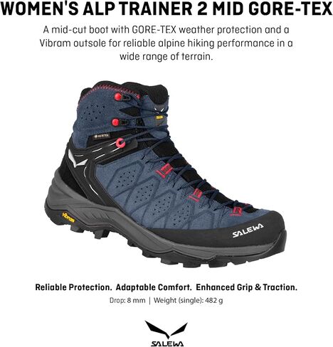 Salewa Alp Trainer 2 Mid GTX - Women's Duck Green/Rhododendon 8.5 in Kuwait