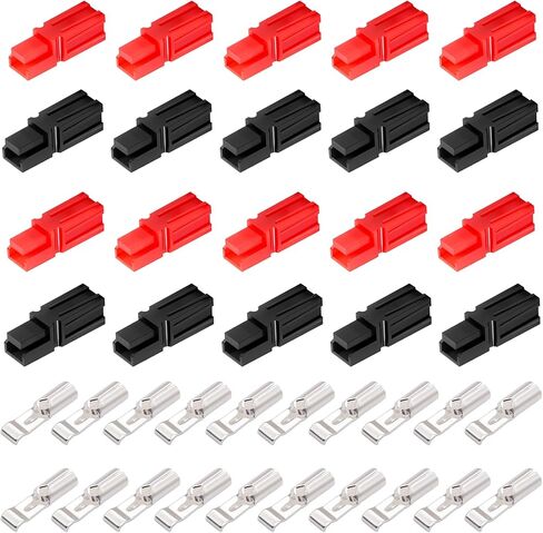 smseace 40 قطعة 30A موصلات عمود الطاقة 1.3 مم² -3.3 مم² (16-12 AWG) مجموعة متنوعة من قطع الاتصال السريع، بما في ذلك 10 قطع من السكن الأحمر، 10 قطع من السكن الأسود، 20 قطعة من النحاس الفضي in Saudi Arabia