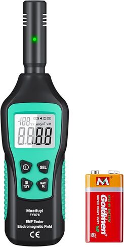 مقياس EMF، كاشف الإشعاع الكهرومغناطيسي، كاشف EMF LCD رقمي، اختبار EMF لصيد الأشباح، المنزل، المكتب، الهواء الطلق، أضواء المؤشر، Audibl in Kuwait