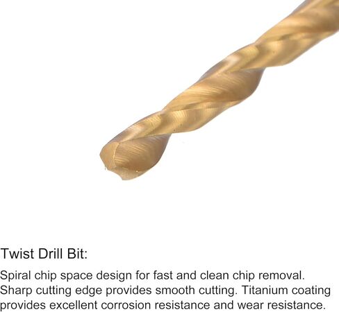 uxcell M2 × 0.4 دوامة نقطة الحنفية و 1.6 مم تويست بت بت مجموعة ، مترية مطلية التيتانيوم 6542 عالية السرعة آلة برغي خيط الحنفية أداة الخيوط in Kuwait