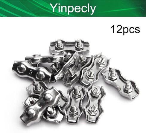 20 قطعة من Yinpecly M3 1/8 بوصة سلك حبل مشابك كابل بسيطة 304 من الفولاذ المقاوم للصدأ مشبك كابل مسمار واحد مشبك تثبيت، موصل حبل بولي M3، موصل توصيل أسلاك M3 واحد in Kuwait