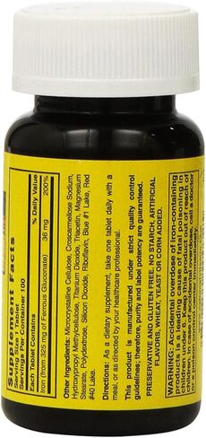 Nature's Blend Ferrous Gluconate Tablets 324 mg, 100 Count (Pack of 2) in Saudi Arabia