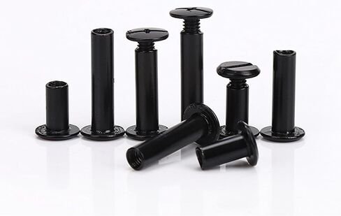 مجموعة متنوعة من أعمدة ربط براغي شيكاغو SCXCLY 120 قطعة، 6 مقاسات (M5 × 6/10/15/25/30/45 م)، فولاذ كربوني كهربائي (أسود) in Kuwait