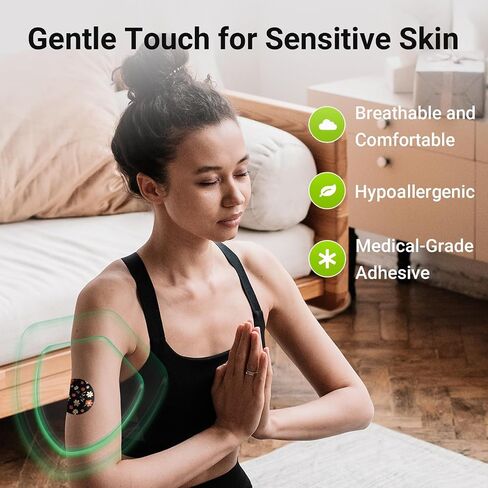 KOVOQ Dexcom G7 Adhesive Patches, 25 Waterproof Adhesive Patches + 1 Reusable Hardshell Cover for Dexcom G7, Latex-Free, Hypoallergenic, Breathable (Tan) in Kuwait