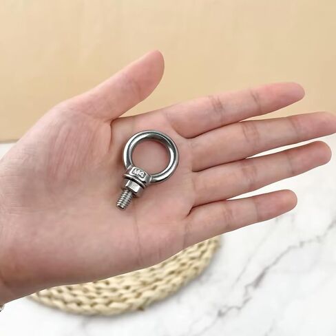 10 حزمة مسامير العين مع المكسرات M6 المسمار ييبولت الفولاذ المقاوم للصدأ الثقيلة مسمار بعروة الذكور المسمار موضوع حلقة الكتف العين البراغي in Kuwait