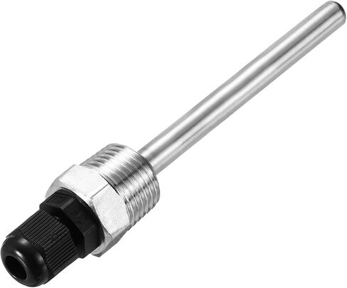 Uxcell 8mm Dia G1/2 Thermowell الفولاذ المقاوم للصدأ بدون لحام 201 200 مم طول لتخمير البيرة in Kuwait
