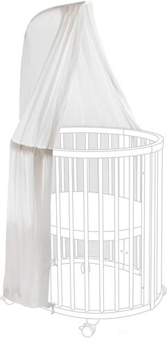 Stokke Sleepi Canopy by Pehr، رمادي - مظلة سرير حالمة لسرير الأطفال Sleepi Mini & Crib/Bed - متوفرة بألوان عديدة - Oeko-Tex Standard 100 in Kuwait