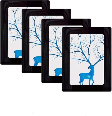 إطارات صور مغناطيسية من sooard، 10 إطارات صور مغناطيسية مقاس 4x6 بوصة للثلاجة والخزانة والخزانة وغسالة الأطباق والأسطح المعدنية الأخرى (أسود) in Kuwait