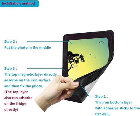 إطارات صور مغناطيسية من sooard، 10 إطارات صور مغناطيسية مقاس 4x6 بوصة للثلاجة والخزانة والخزانة وغسالة الأطباق والأسطح المعدنية الأخرى (أسود) in Kuwait