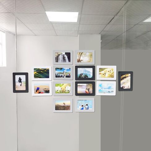 إطارات صور مغناطيسية من sooard، 10 إطارات صور مغناطيسية مقاس 4x6 بوصة للثلاجة والخزانة والخزانة وغسالة الأطباق والأسطح المعدنية الأخرى (أسود) in Kuwait