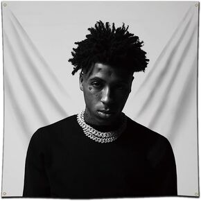Youngboy Never Broke Again Tapestry Wall Hanging Home Decoration Wall Blanket Tapestry 3D Printed Art Tapestry Home Bedroom Aesthetic Decor (48x48in)