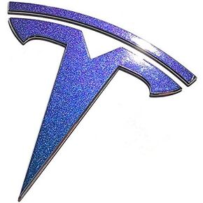 Logo Decal Wrap for Tesla Model Y, 11-pc Set (Brushed Black)