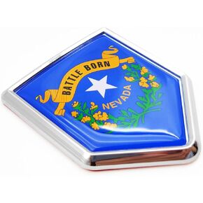 Nevada Flag Decal Sticker Emblem Flags for Bumper (2 Pack)