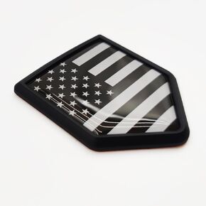 2 Pack US American Flag Decal Black USA Sticker Emblem Flags for Bumper