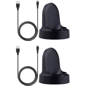 EXMRAT for Gear S3 Charger Dock (2 Pack), Charging Cradle Dock for Samsung Gear S3 Frontier, Gear S3 Classic Smart Watch (2 Pack)