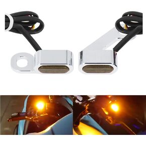 Motorcycle LED Turn Signal Light Running Light Front Indicators Blinker Mini Lights Fit for Harley Sportster Iron 883 XL1200 Forty Eight 48 2004-2023 Smoke Lens