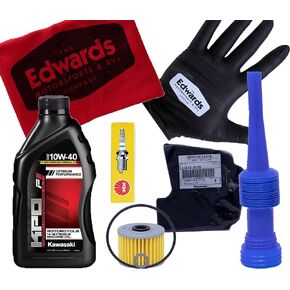 Edwards Oil Change Kit fits 2016-2023 Kawasaki Z125 Z125 Pro Motorcycle with Air Filter
