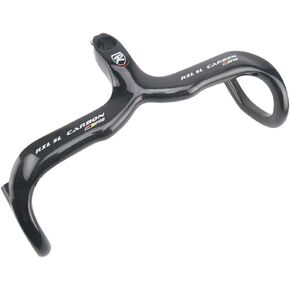 RXL SL Road Bike Carbon Integrated Handlebar Black 3K Glossy Bicycle Handle bar and Stem Ultra-Light Handlebars Bicycle Handlebar 400/420/440mmX90/100/110/120mm
