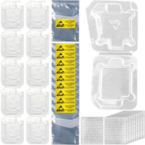 CPU Case Tray for Intel, Clamshell Plastic Protective Box Holder for Intel 775/1155/1151/1150/1156, Thicken Plastic Shell, with 10pcs Antistatic Bag + Label + Bubble Wrap, 10 Pcs in Saudi Arabia