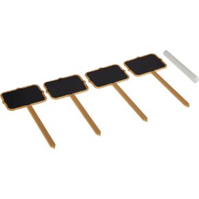 Elegant Chalkboard Food Sign Picks with Chalk - Pack of 4 - Unique Design - Versatile & Reusable - Perfect for Any Event