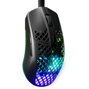 SteelSeries Aerox 3 - Holey RGB Gaming Mouse - Ultra-lightweight Water Resistant Design - 8,500 DPI TrueMove Core Optical Sensor - Onyx