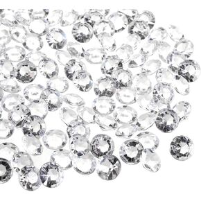 Hedume 4200pcs 0.4inch Clear Wedding Table Scattering Crystals, Acrylic Diamonds Gemstones for Wedding, Bridal Shower, Vase Beads Decorations