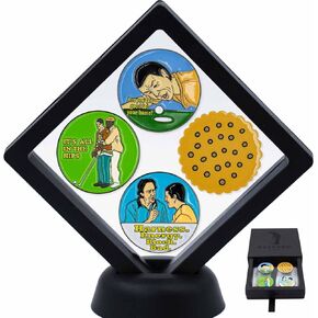 Funny Golf Ball Marker Golf Gifts Set for Men and Women Golfers,Happy Gilmore Cracker Golf Ball Marker with Magnetic Hat Clip Set (4 Markers & 2 Hat Clips)