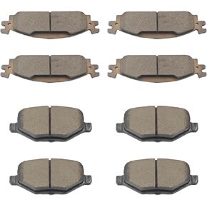Ceramic Front Rear Brake Pads Brakes Kits Compatible with 2011-2017 Ford Explorer,2009-2019 Ford Flex,2010-2019 Ford Taurus,2011 Lincoln MKS,2010-2014 Lincoln MKT