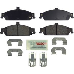 BOSCH BE727H Blue Ceramic Disc Brake Pad Set With Hardware - Compatible With Select Chevrolet Classic, Malibu; Oldsmobile Alero, Cutlass; Pontiac Grand Am; FRONT